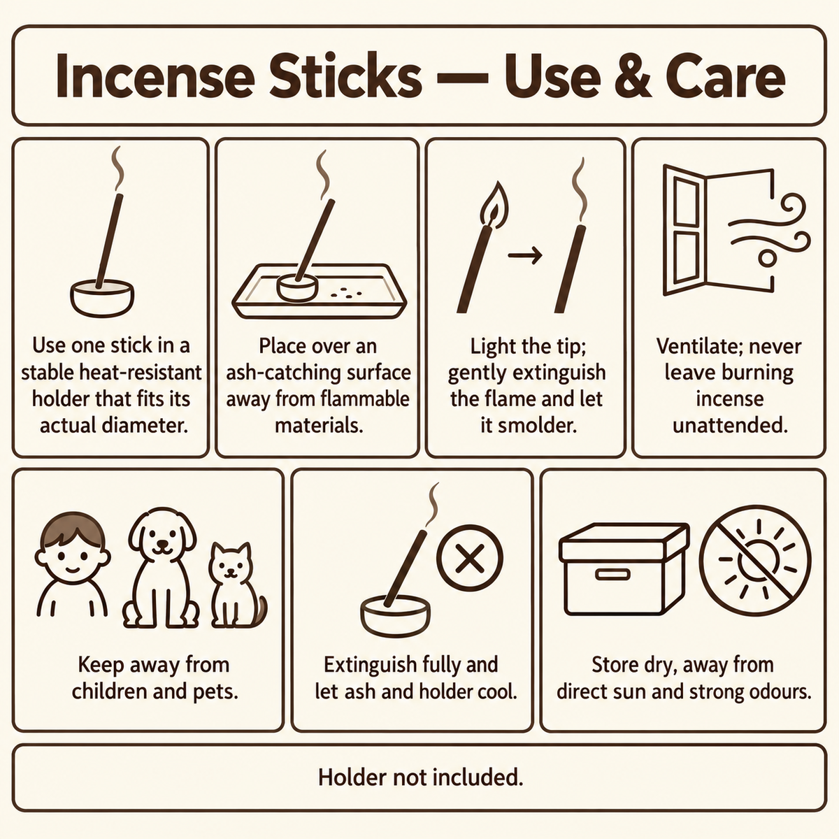 GardenFreshincenseusecarestorage