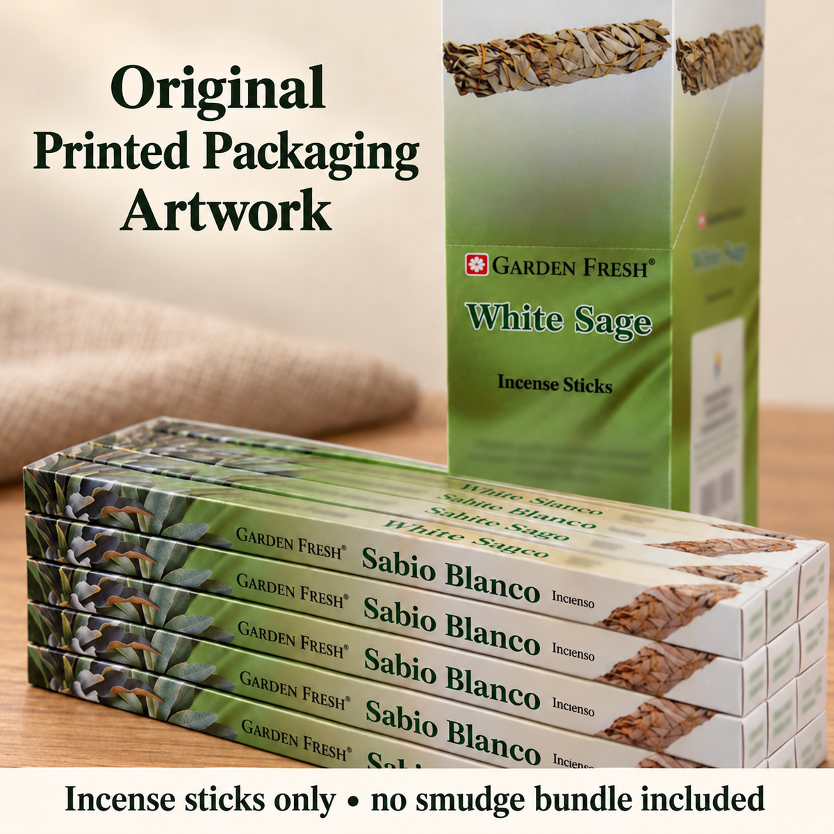 GardenFreshWhiteSageprintedpackageart not actualsmudgebundle
