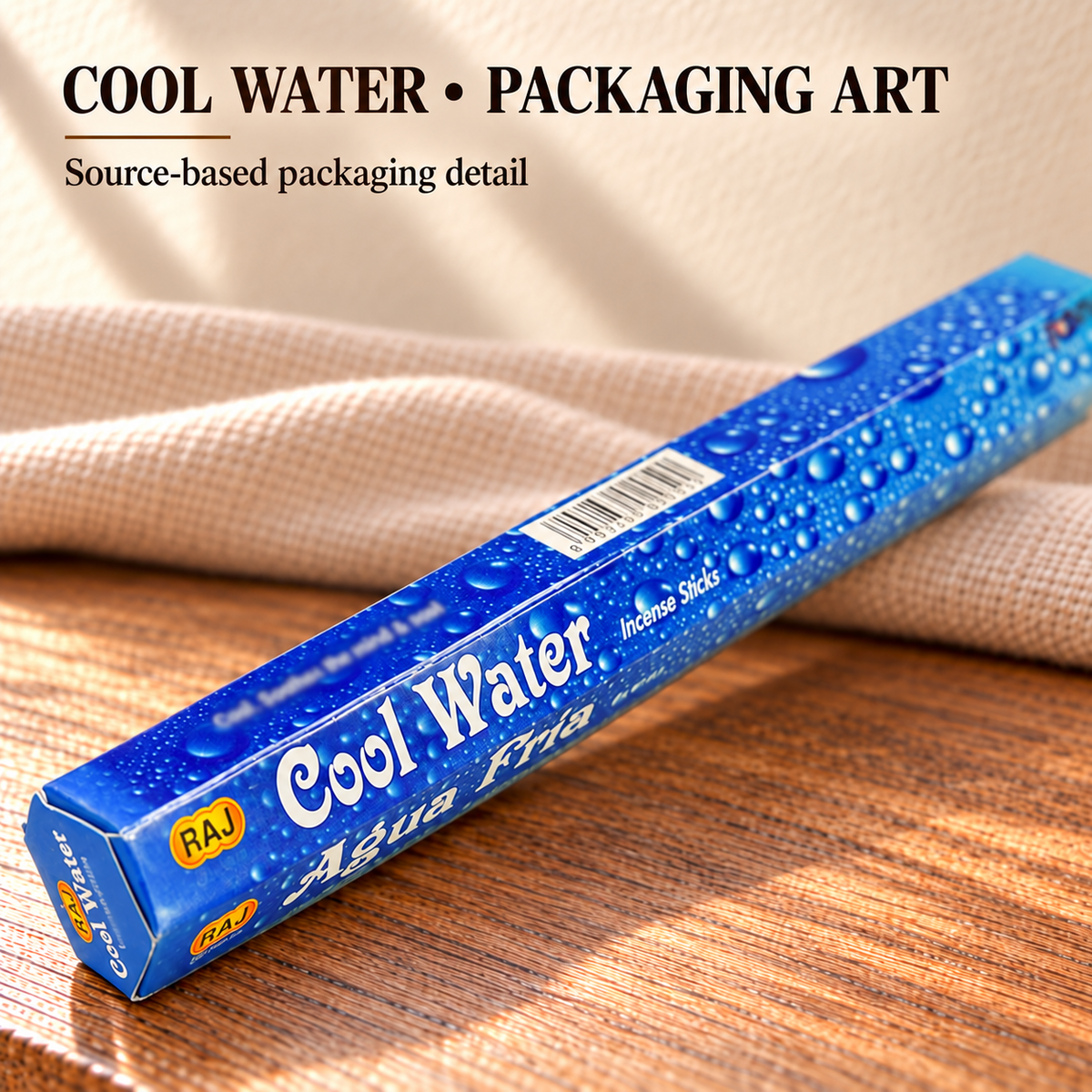 Cool Water blue packaging artwork