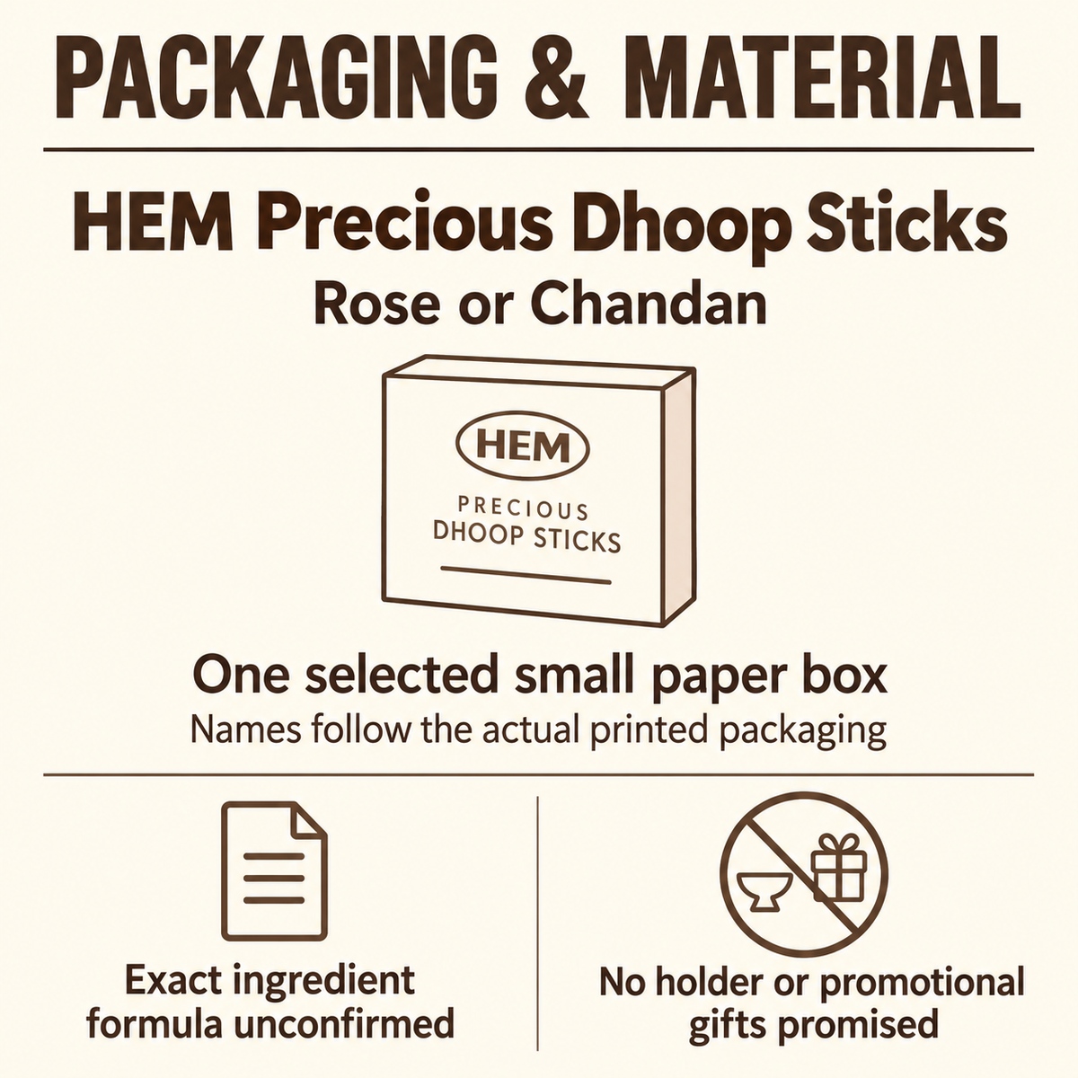 HEM Precious Dhoop Sticks — Rose & Chandan Boxes — pack