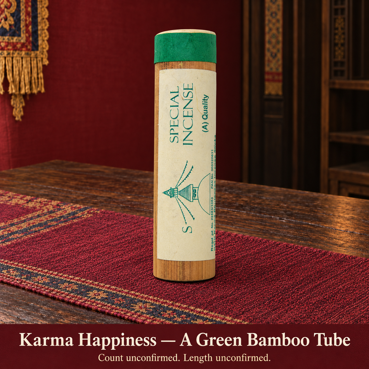 Karma Happiness — A Green Bamboo Tube