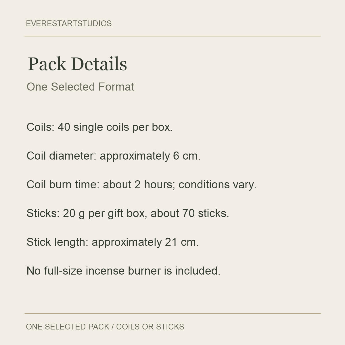 Sandalwood Incense — Coils & Stick Gift Box — pack