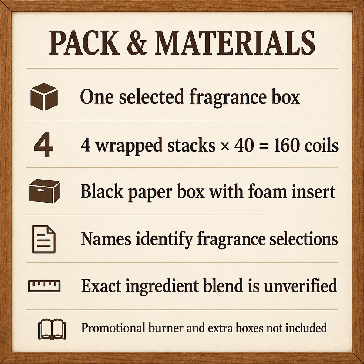 Coil Incense Gift Box — Seven Fragrances, 160 Coils | pack