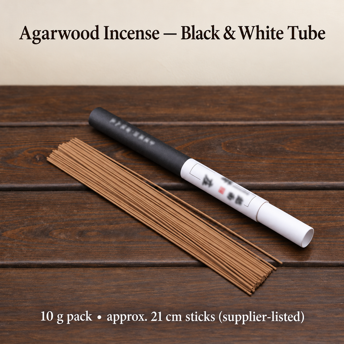 Black & White Tube /10 g agarwood incense supplier-listed weight packaging