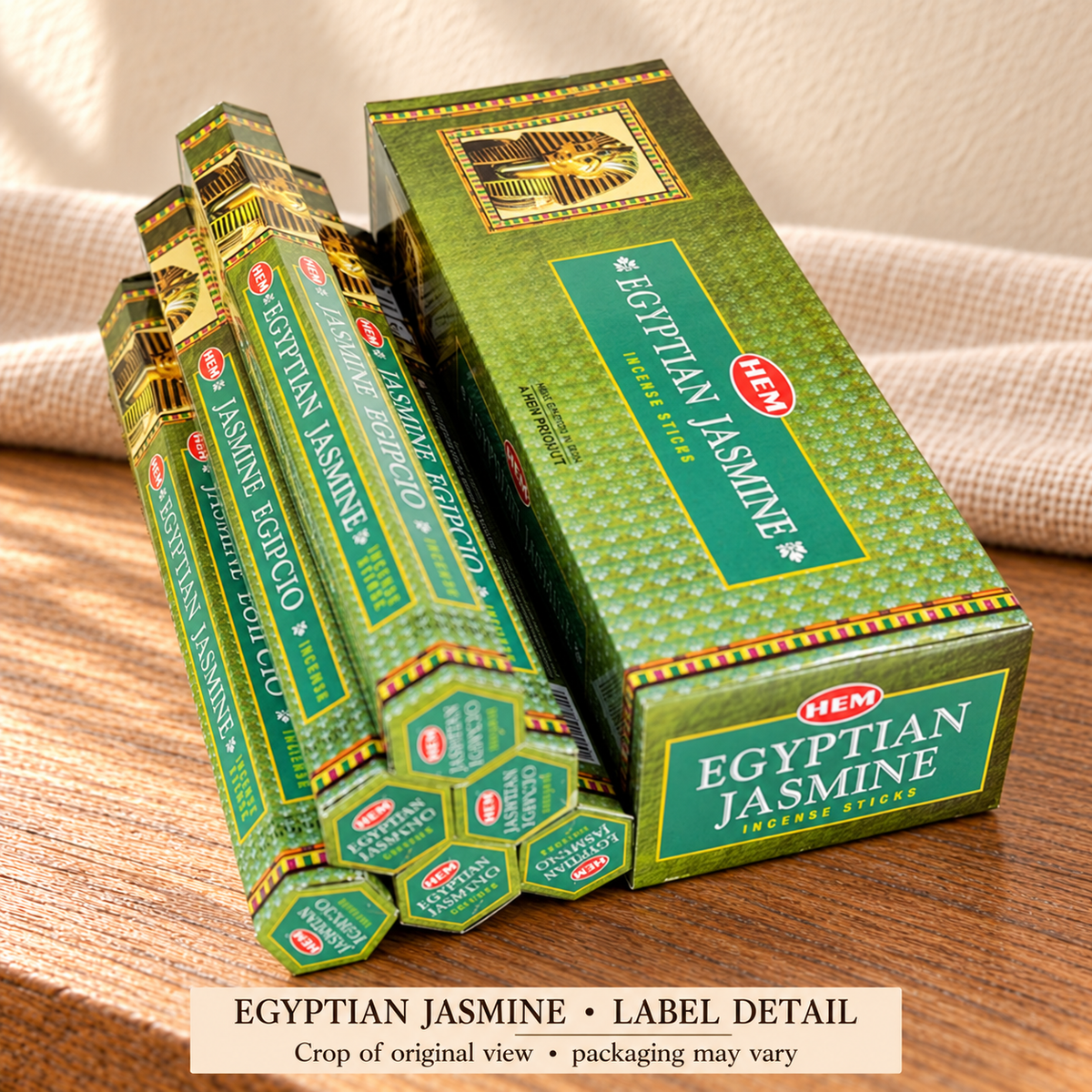 Egyptian Jasmine carton label — source-view crop