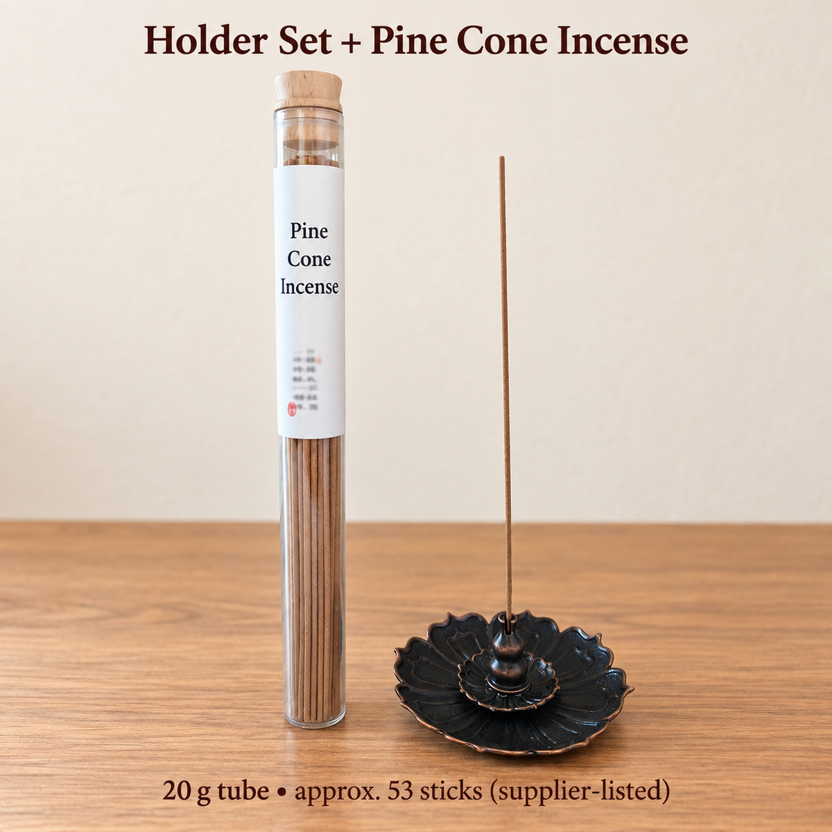 Antique Set + Pine Cone Incense / 20 g Tube actual originalconfiguration