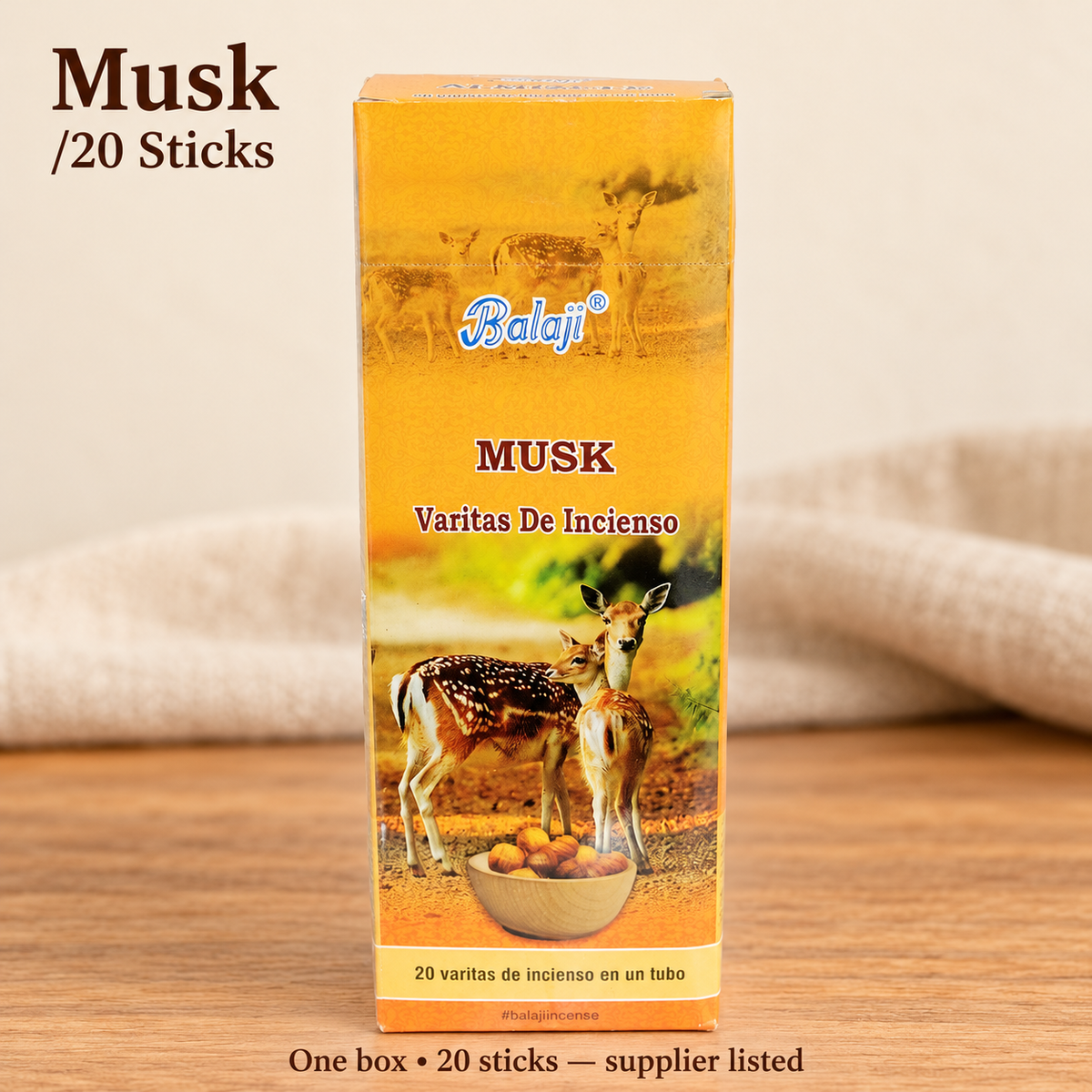 Balaji incense — Musk /20 Sticks