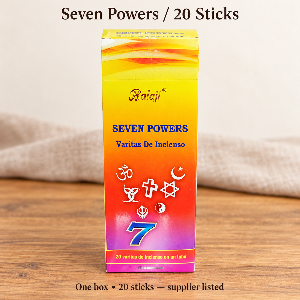 Balaji incense — Seven Powers /20 Sticks