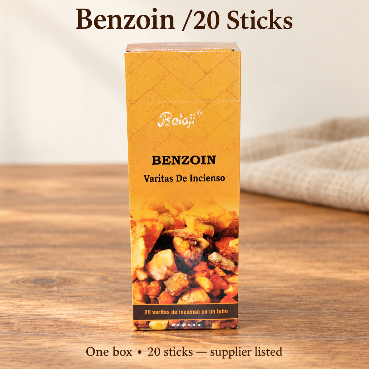 Balaji incense — Benzoin /20 Sticks