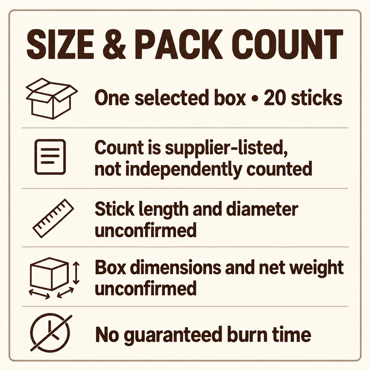 Balaji Incense Sticks — Sandalwood & Chandan, 20-Stick Boxes — size