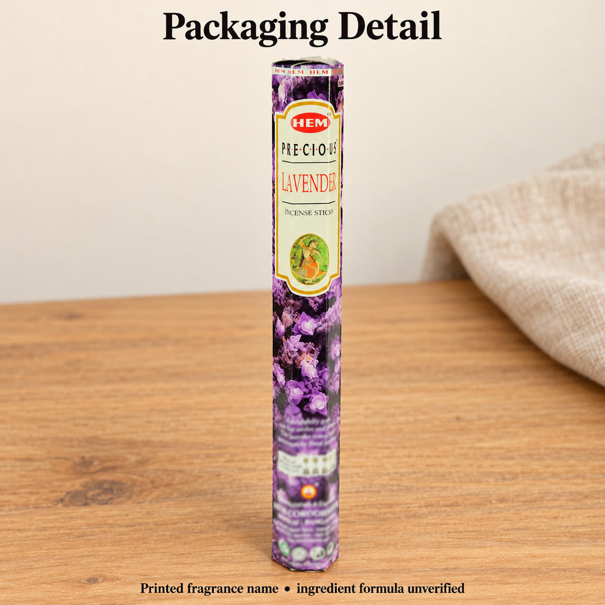 HEM Precious Lavender — original packaging name and artwork detail