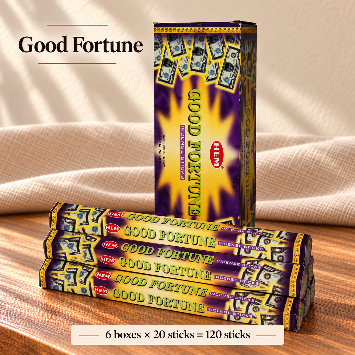 TB638749526507-16 | Good Fortune | 6 boxes × 20 sticks = 120 sticks
