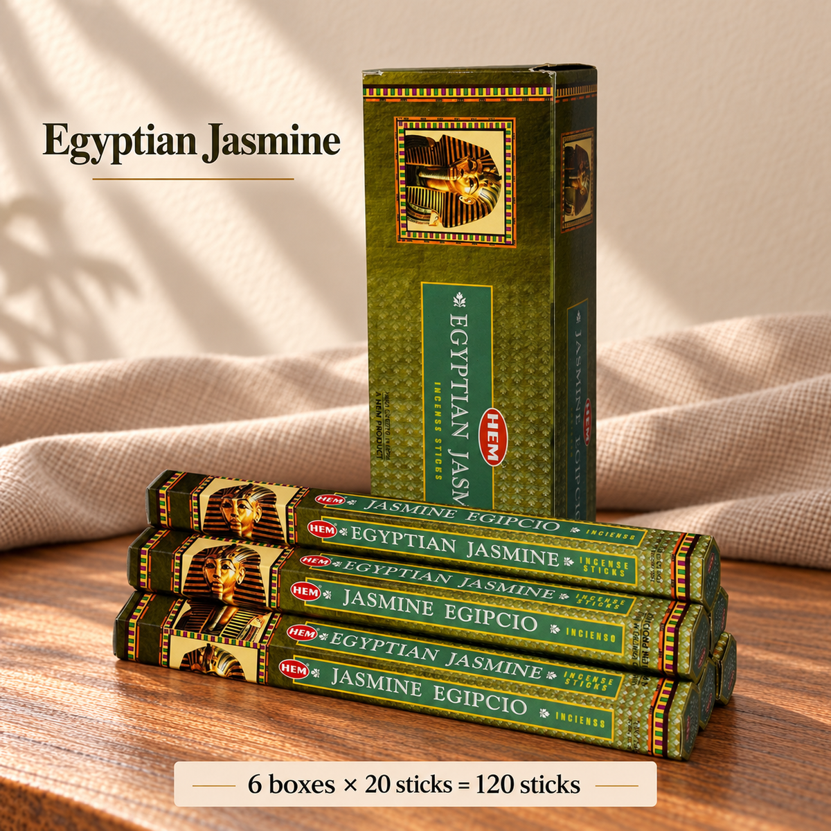 TB638749526507-25 | Egyptian Jasmine | 6 boxes × 20 sticks = 120 sticks