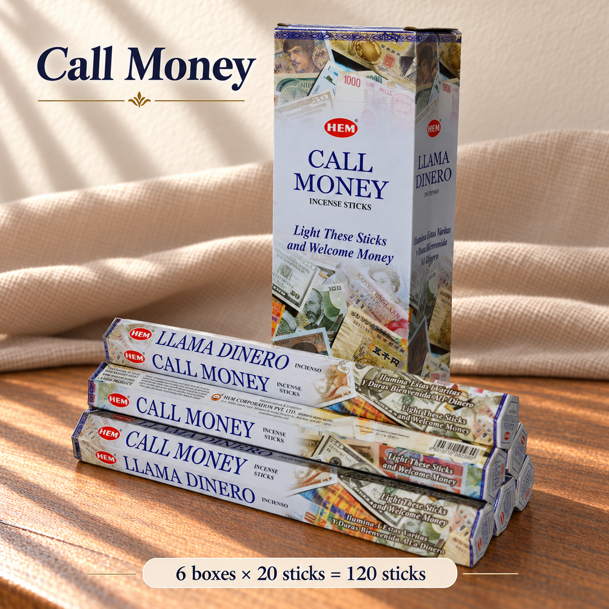 TB638749526507-27 | Call Money | 6 boxes × 20 sticks = 120 sticks