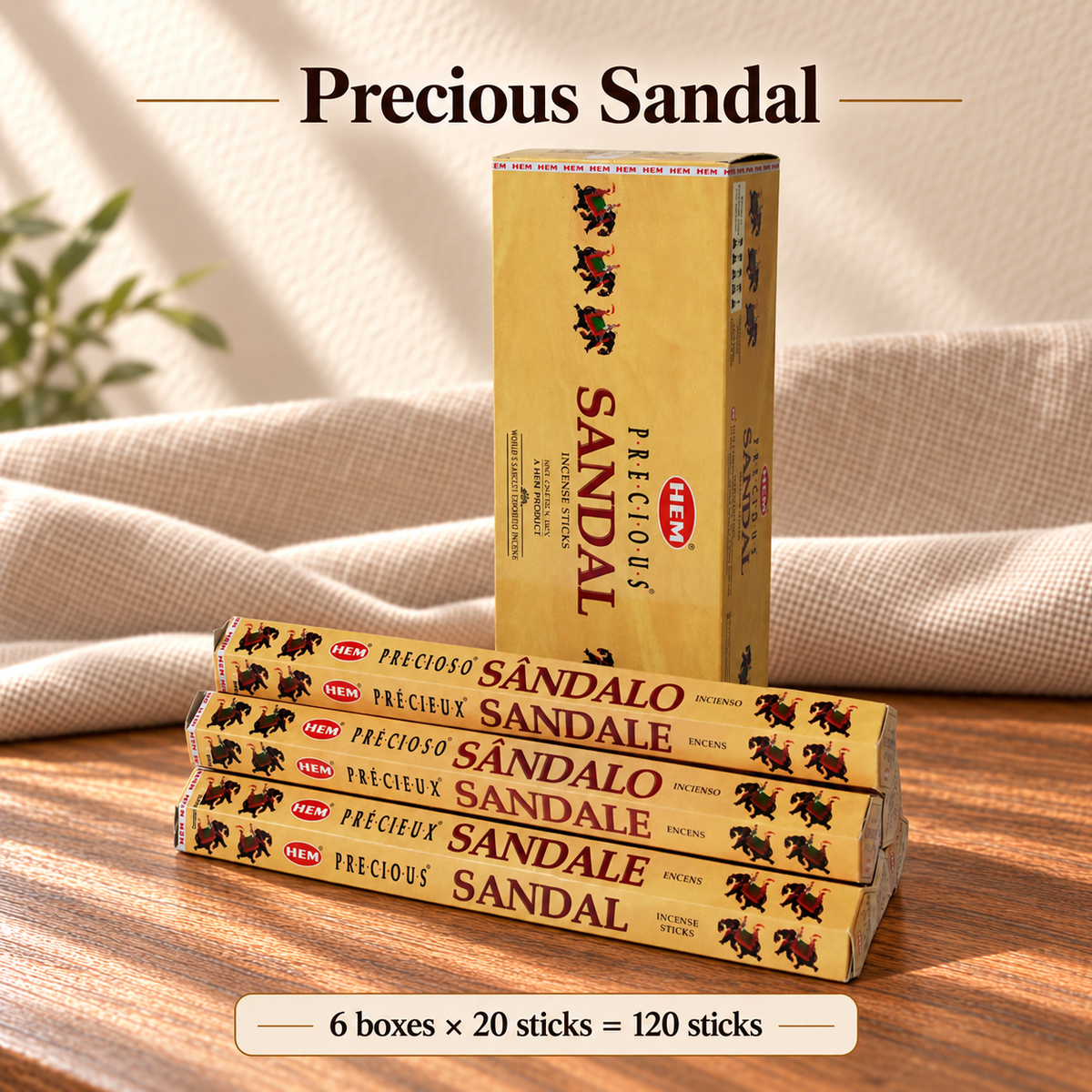 TB638749526507-29 | Precious Sandal | 6 boxes × 20 sticks = 120 sticks