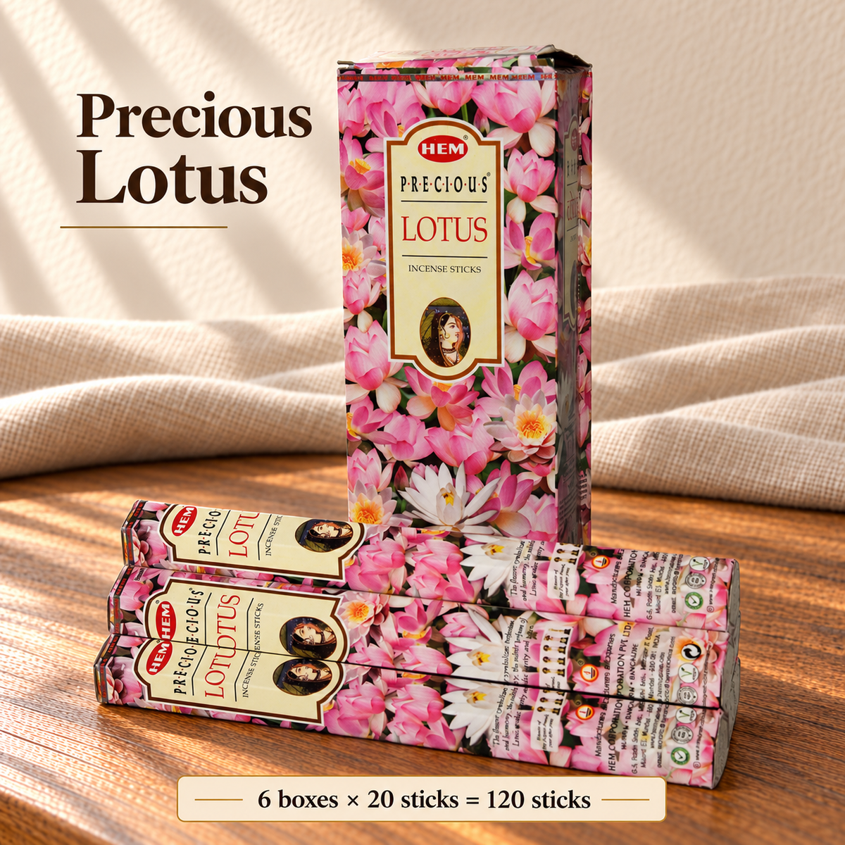 TB638749526507-31 | Precious Lotus | 6 boxes × 20 sticks = 120 sticks