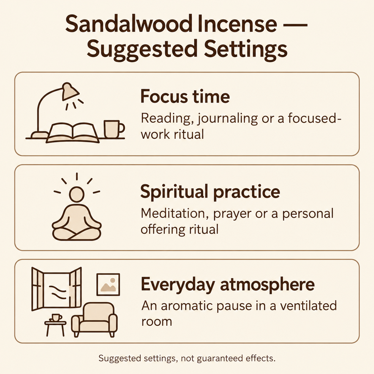 Sandalwood incense focus spiritualpractice everyday suggestions