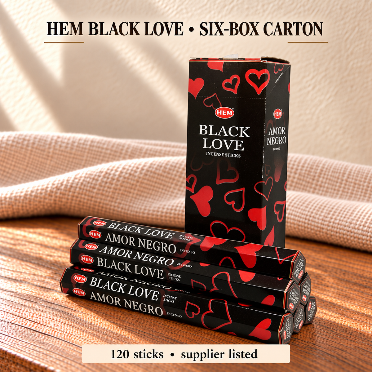 HEM Black Love — Six-Box Carton