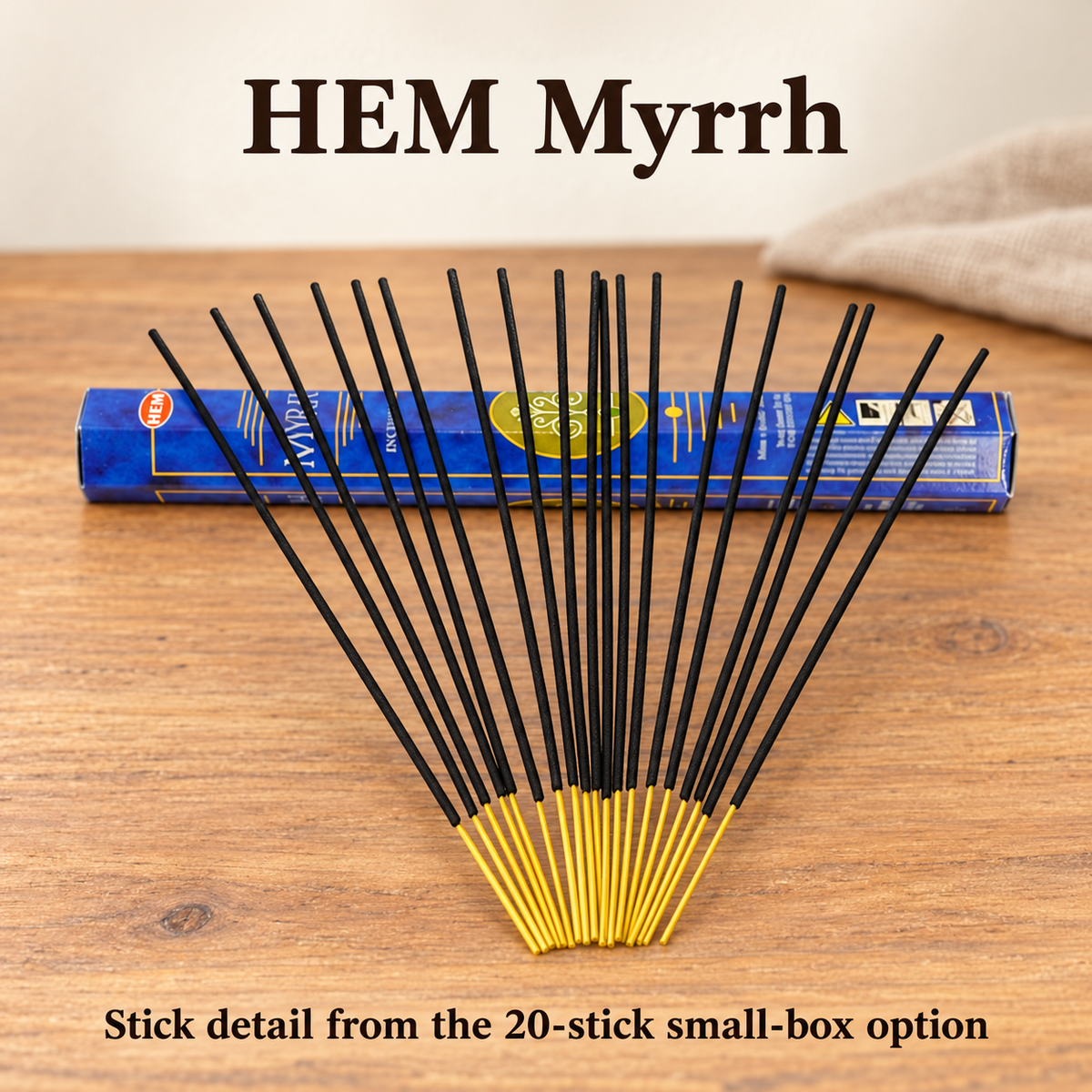 HEM Myrrh Incense Sticks — 20-Stick Small Box | product-05