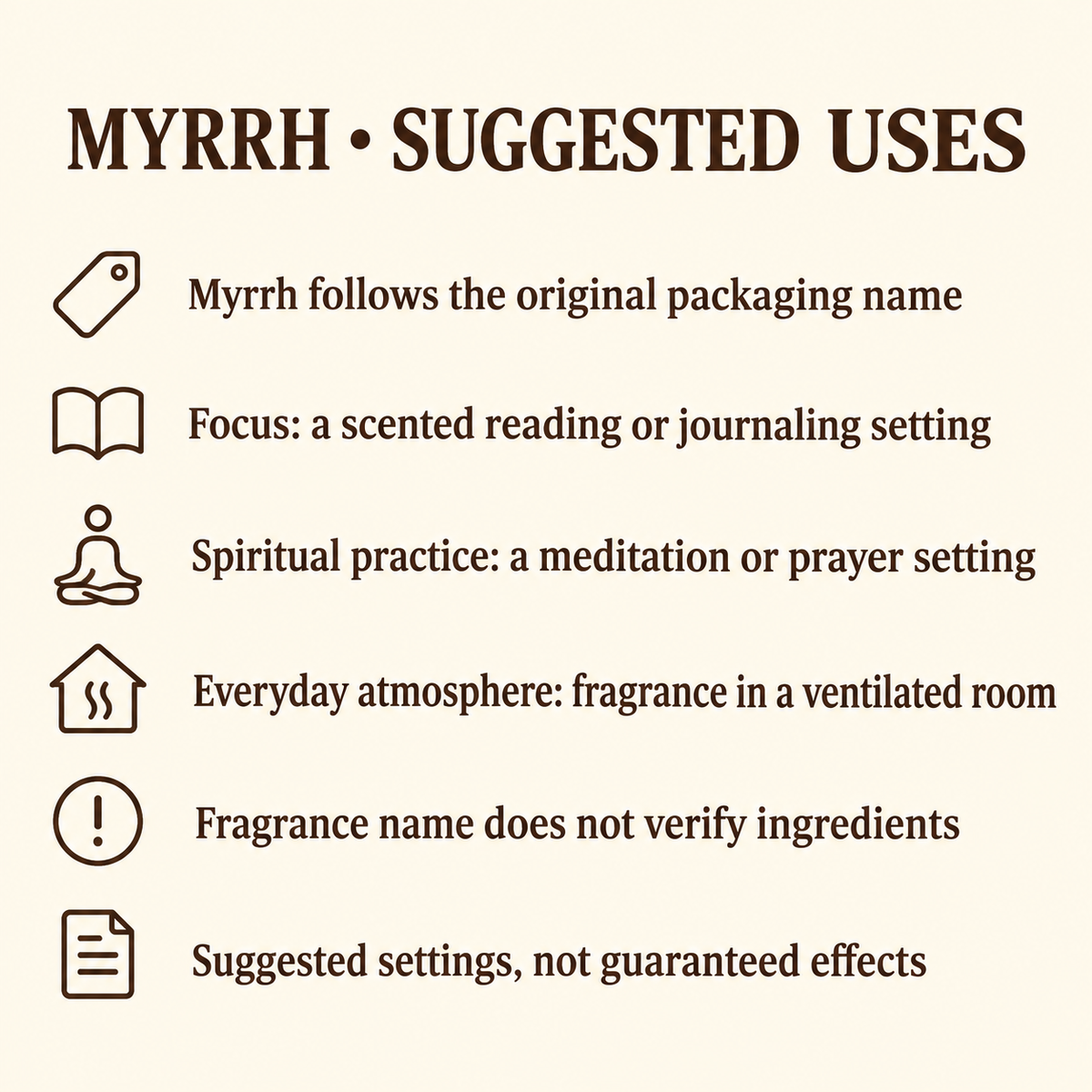 HEM Myrrh Incense Sticks — 20-Stick Small Box | uses