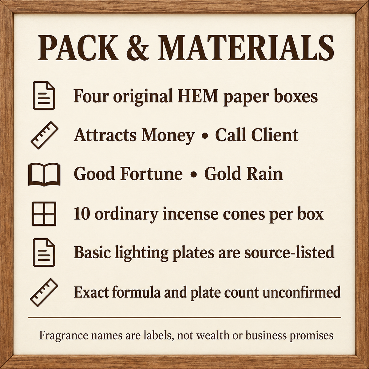 HEM Four-Fragrance Incense Cone Set — 4 Boxes /40 Cones | pack