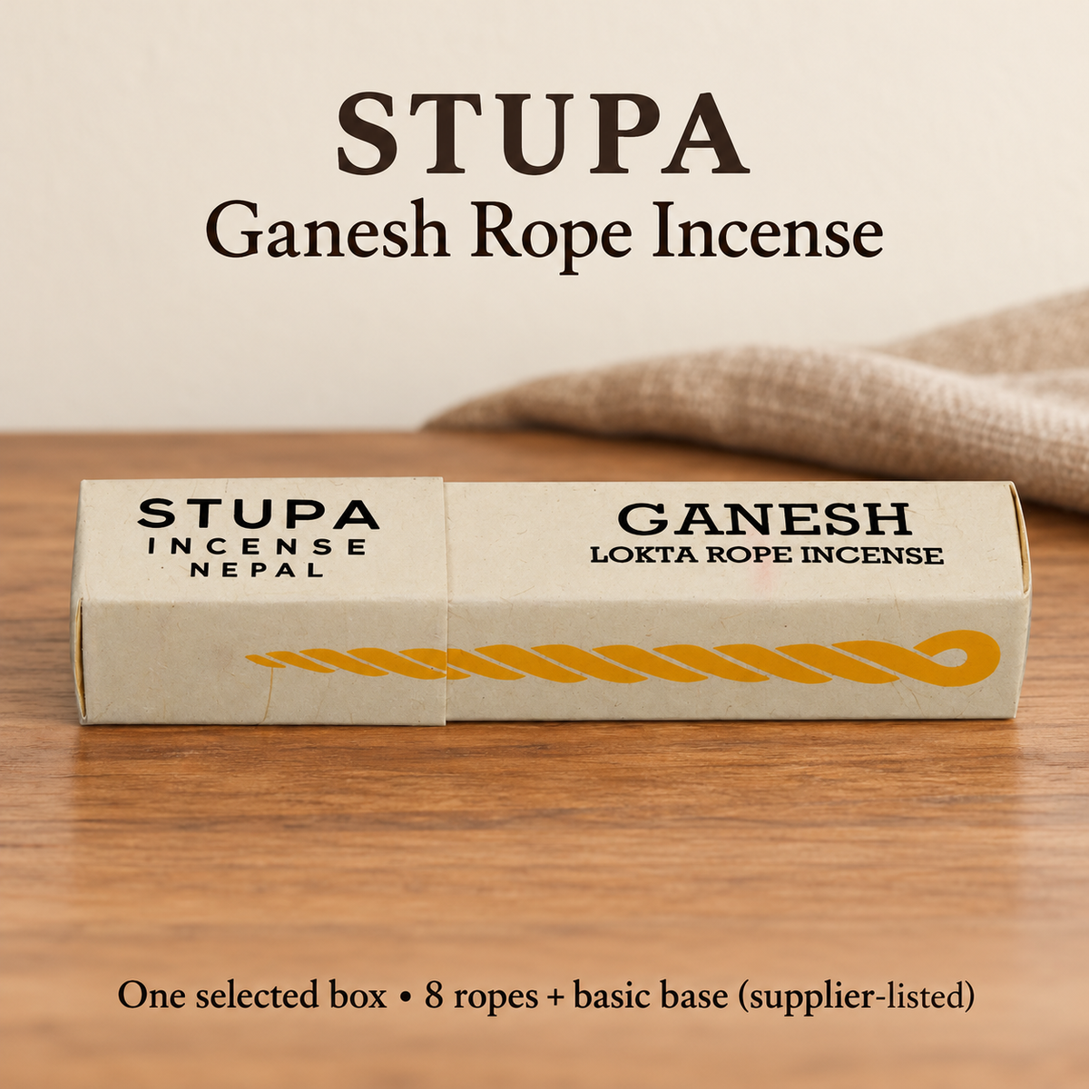 STUPA Lokta Rope Incense — Eight Fragrances, 8-Rope Boxes — variant-04