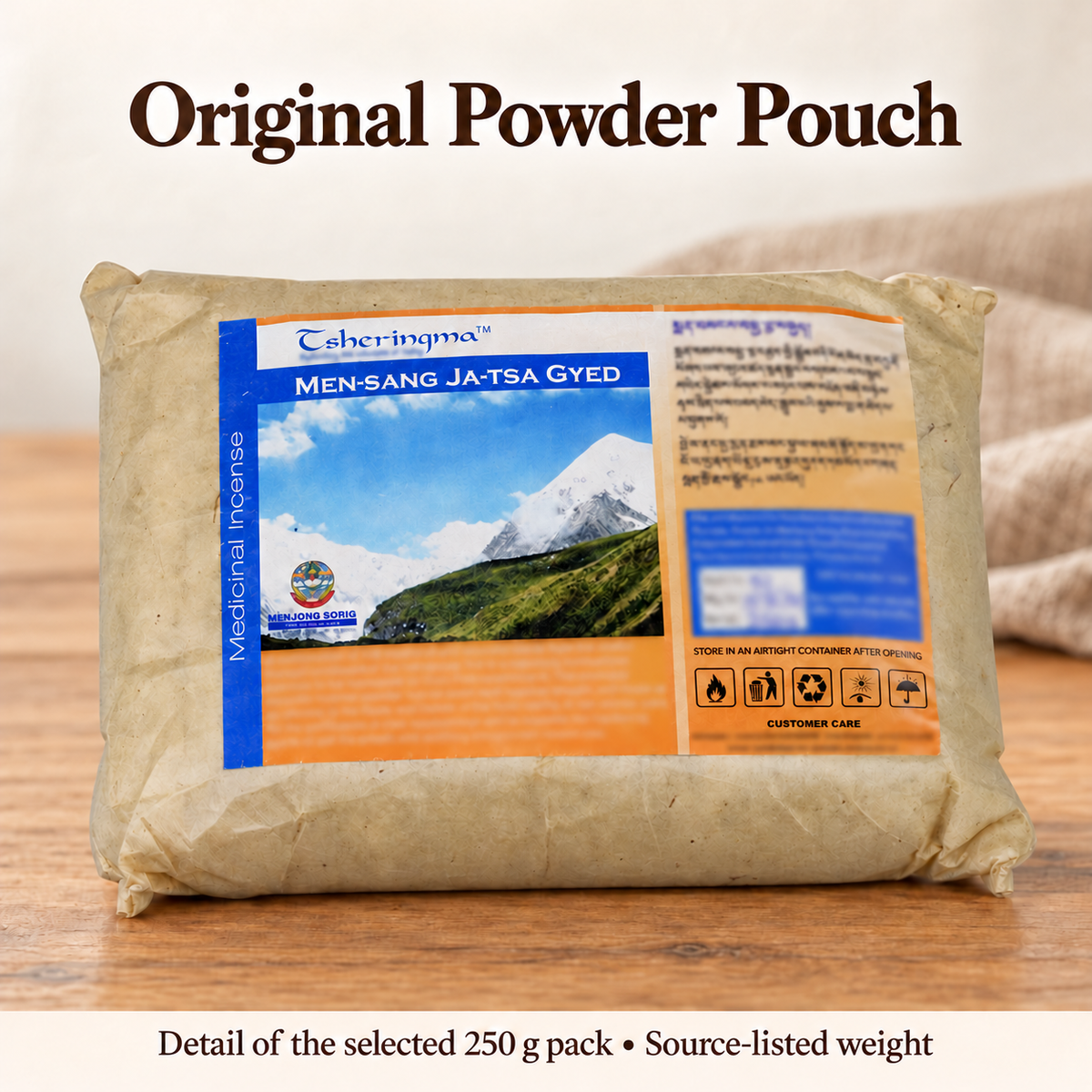 Men-Sang Ja-Tsa Gyed Incense Powder — 250 g Kraft Pack | product-02