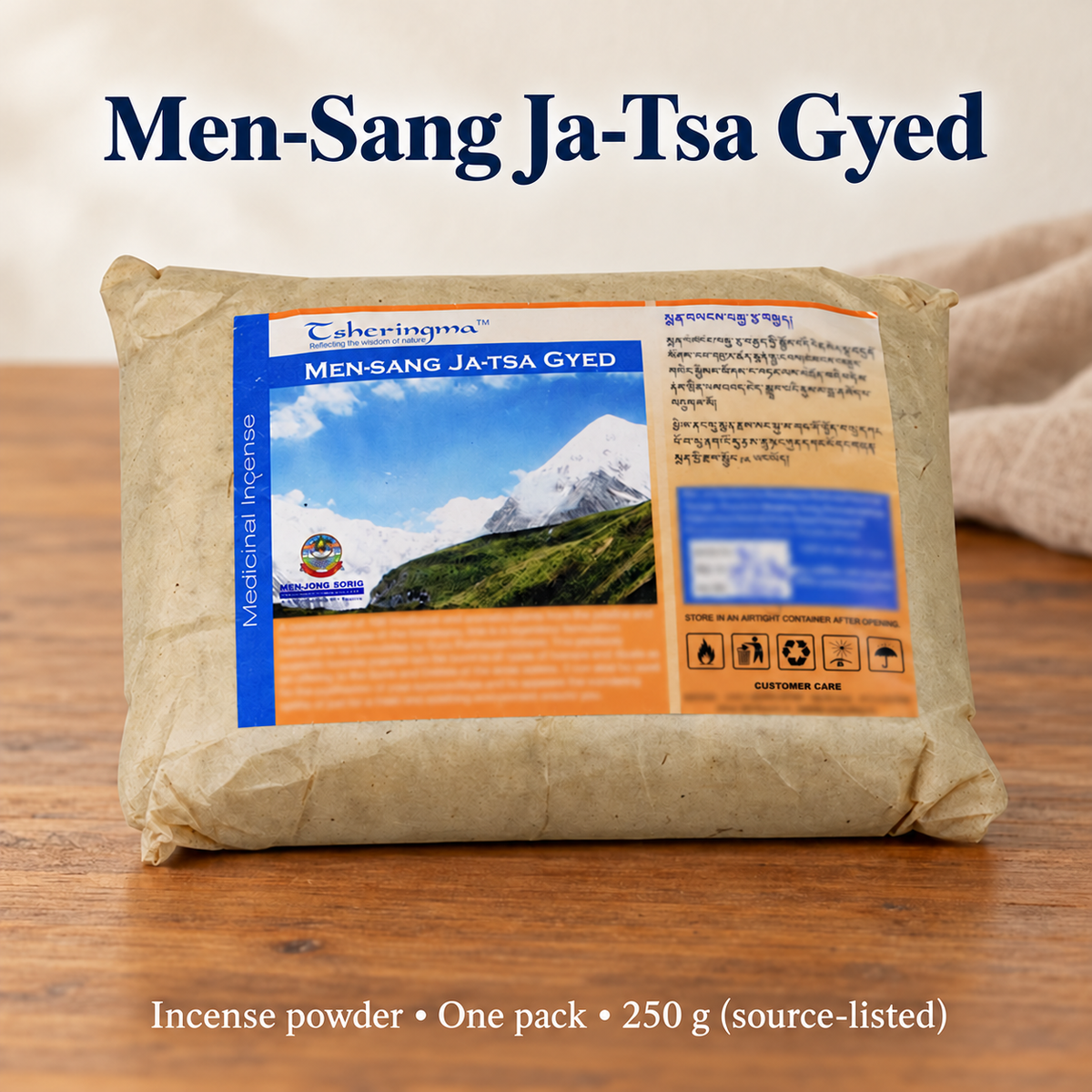 Men-Sang Ja-Tsa Gyed Incense Powder — 250 g Kraft Pack | variant-01