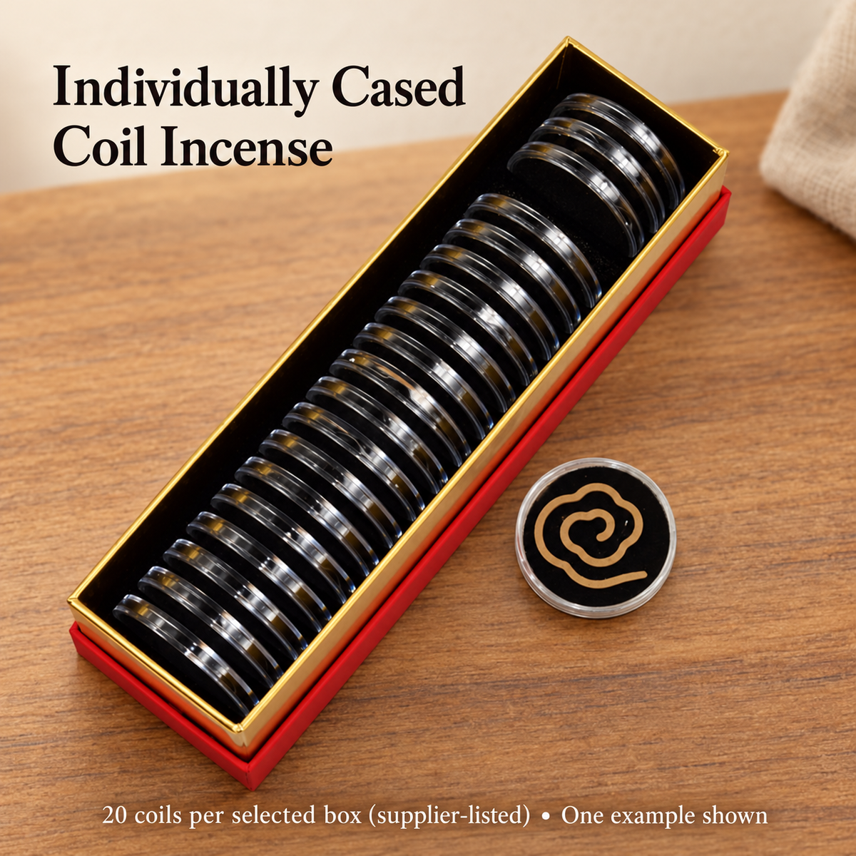 Individually Cased Coil Incense — Sandalwood, Agarwood & Pear Chamber | product-04