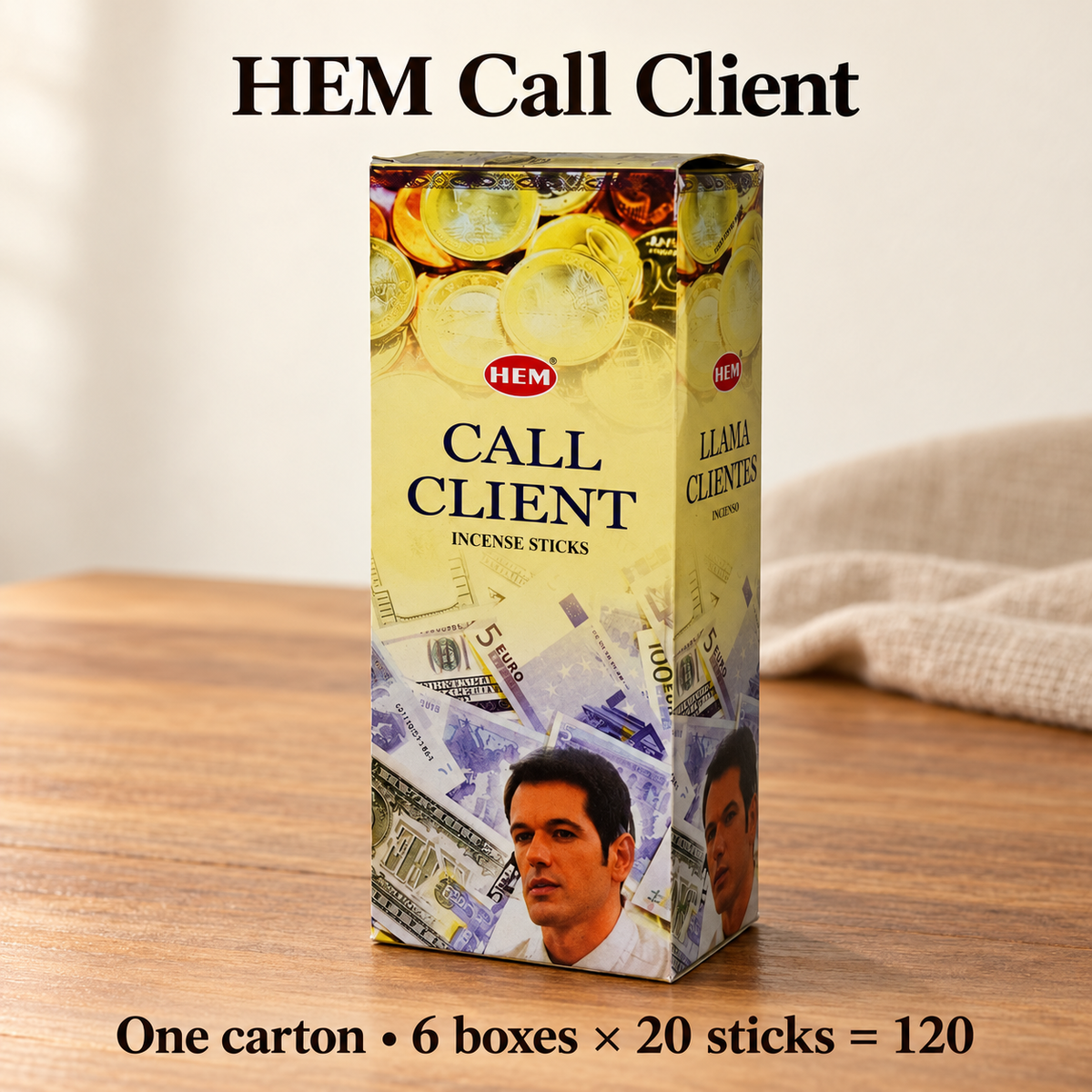 HEM Incense Sticks — Call Client, Business & Attracts Money, 120-Stick Cartons — product-04