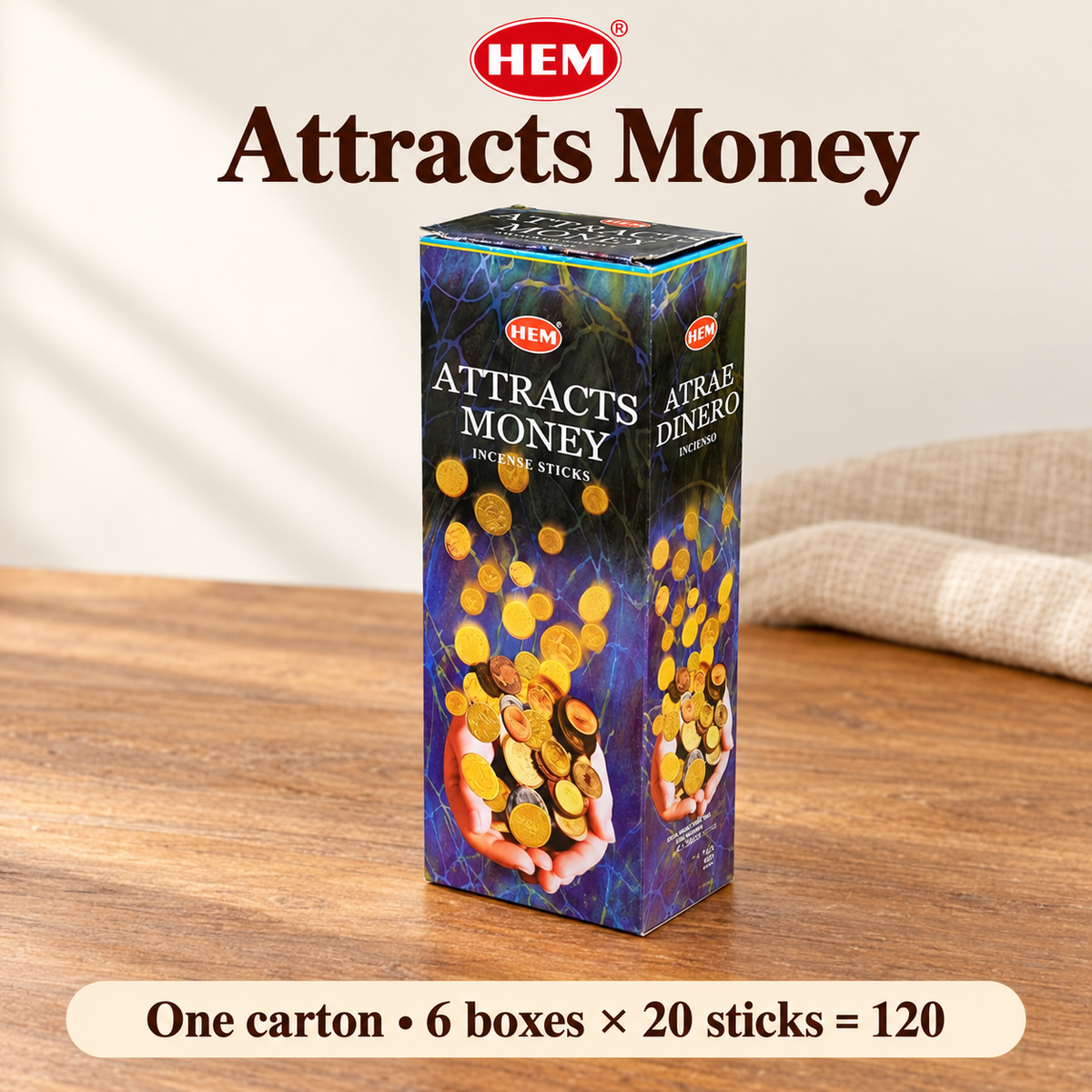 HEM Incense Sticks — Call Client, Business & Attracts Money, 120-Stick Cartons — variant-08