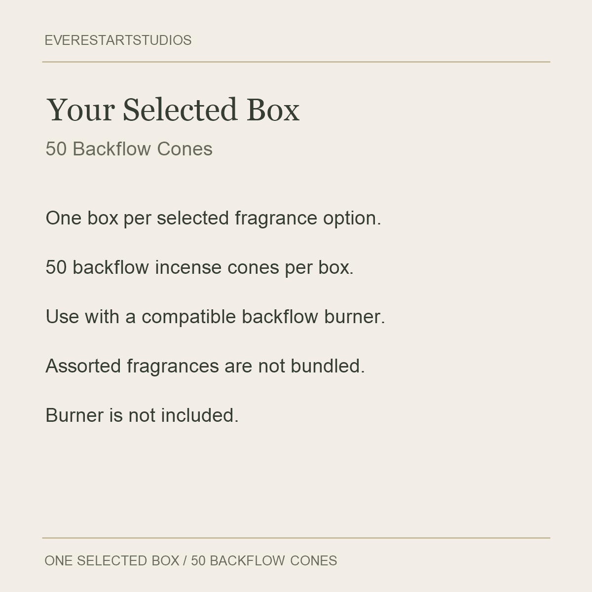 RAJ Backflow Incense Cones — Five Fragrances — pack