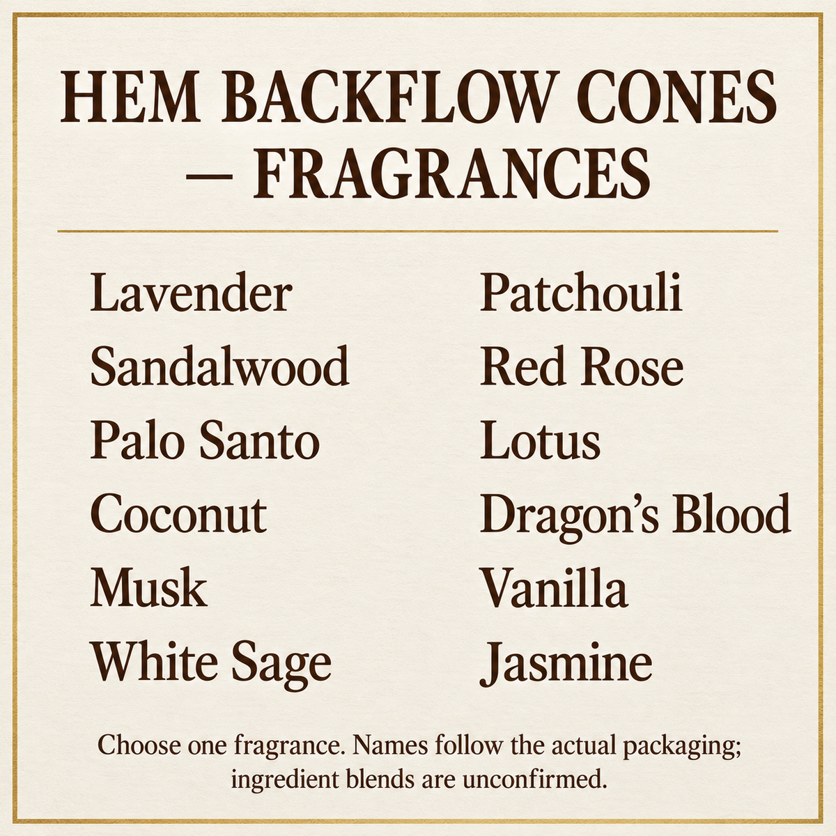 HEM backflow fragrance guide