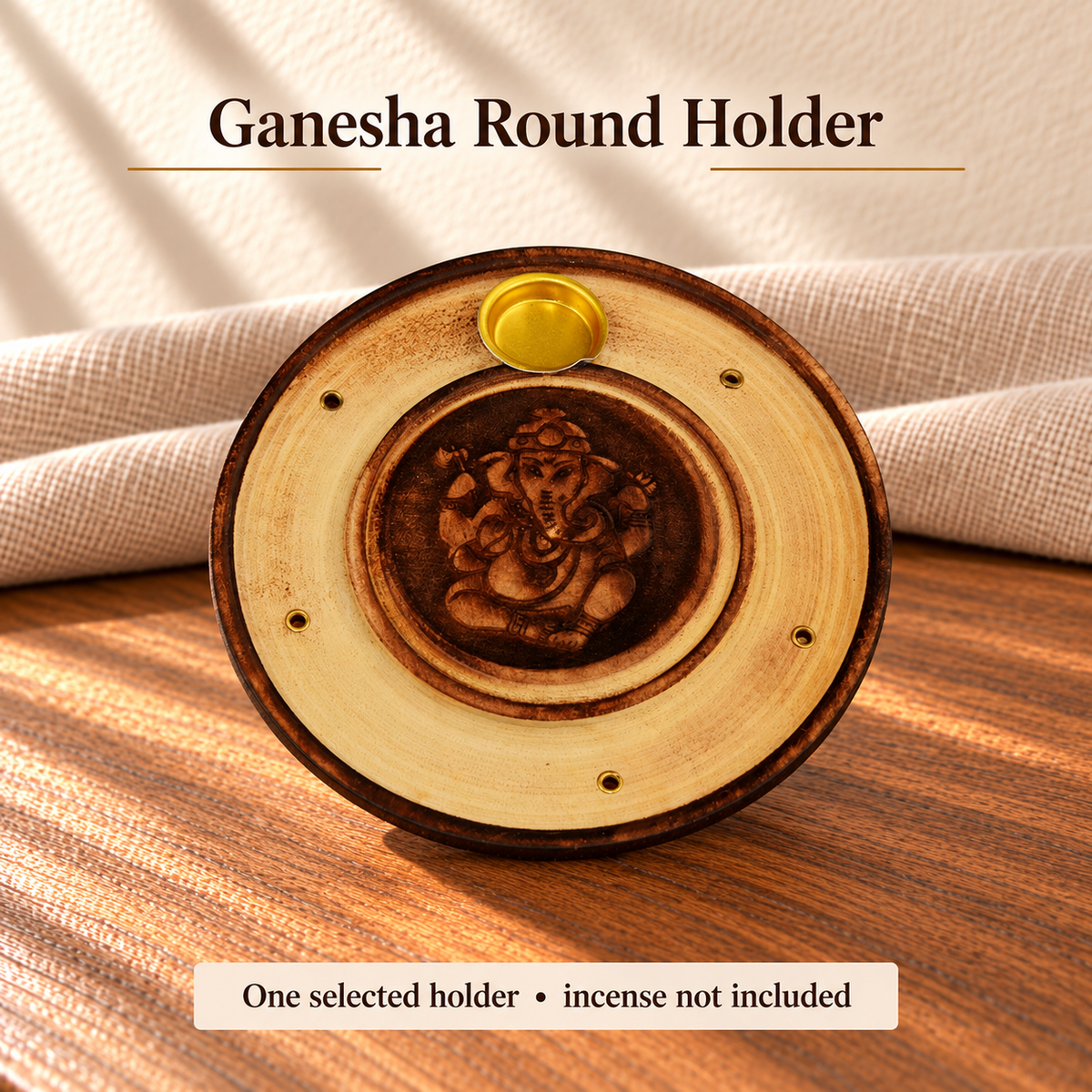 Ganesha Round Holder