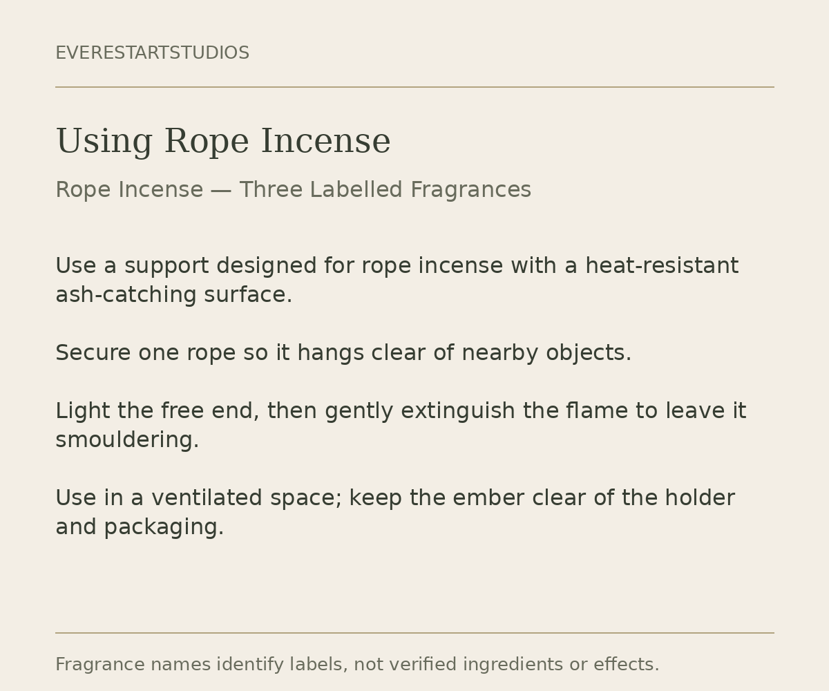50-rope incense bundle use information