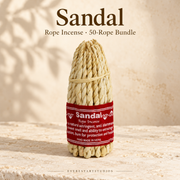 Sandal rope incense, one50-ropebundle