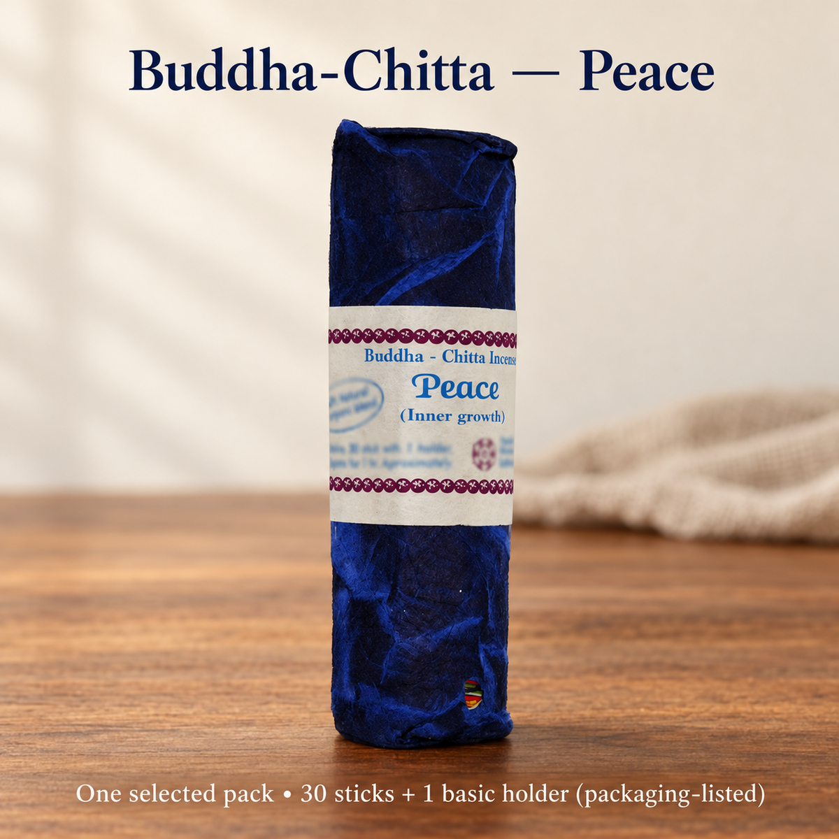 Buddha-Chitta Incense — Five Wrapped Selections with Basic Holder | variant-04