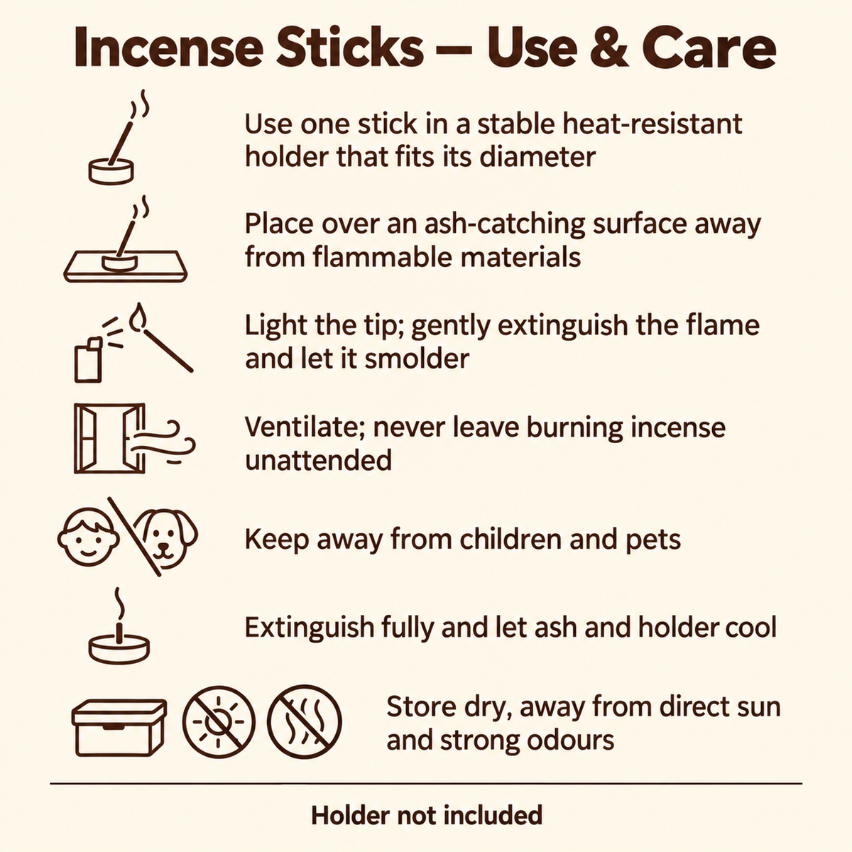 Deity tube incense use and care guide