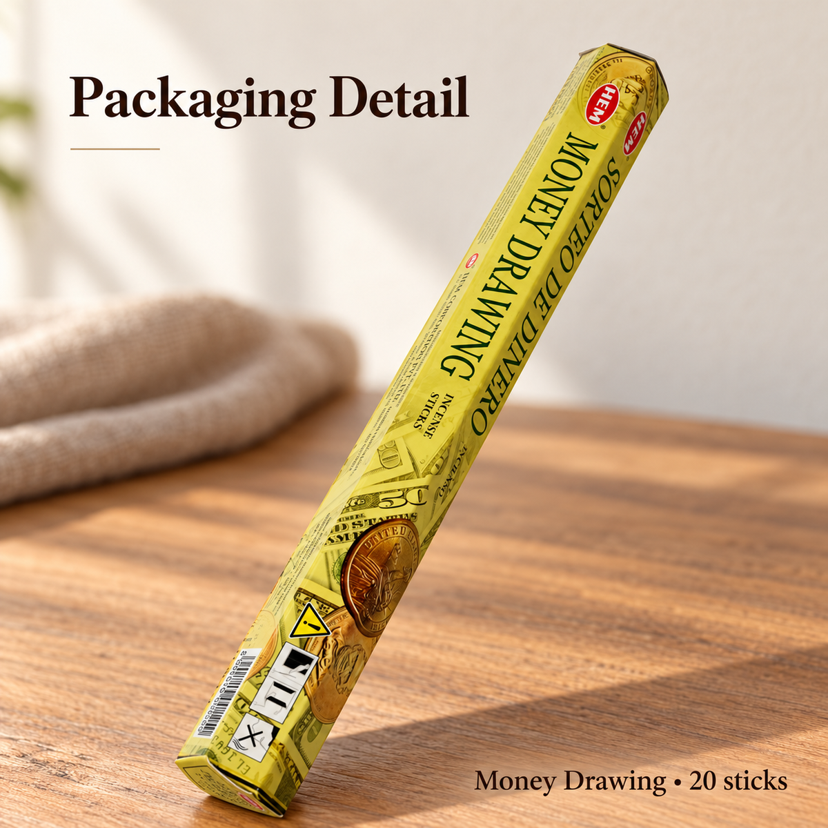 HEM Incense Sticks — Four Themed Fragrances, 20-Stick Boxes — pack-detail