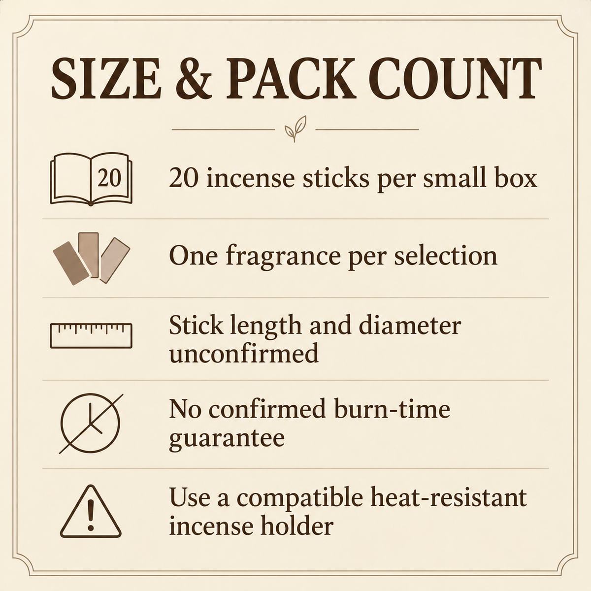 HEM Incense Sticks — Four Themed Fragrances, 20-Stick Boxes — size