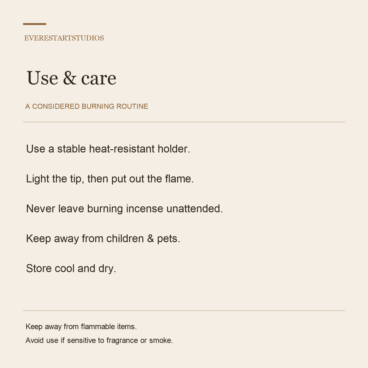 HEM Arruda incense — care