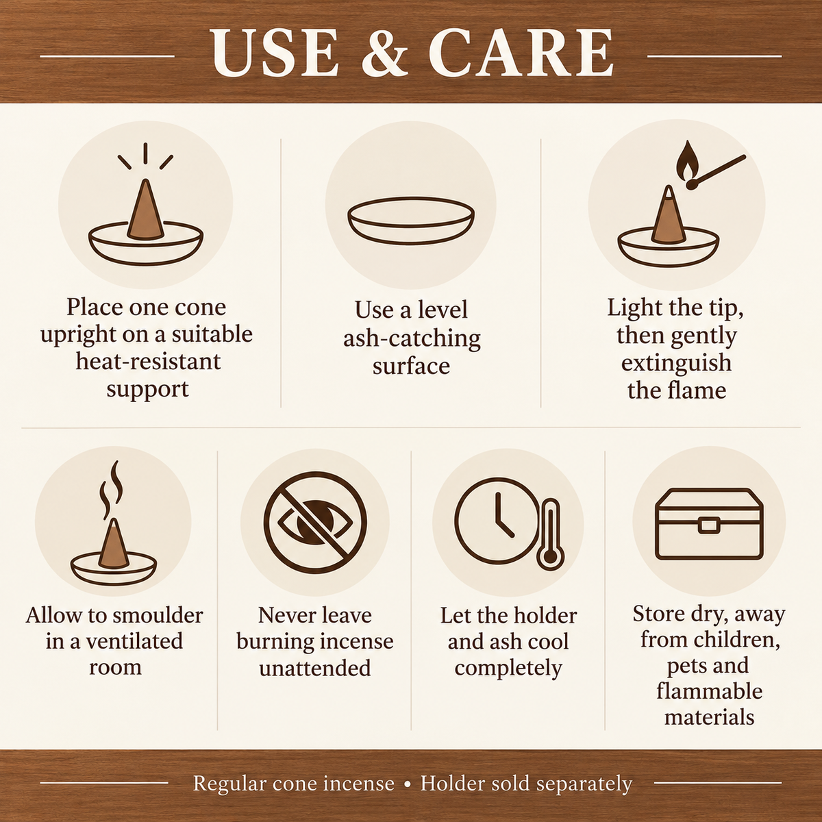 Prayer Cone Incense — Five Packaging Selections, 30 per Box | care