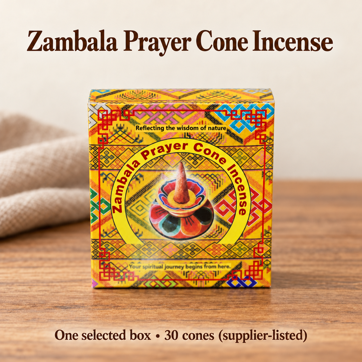 Prayer Cone Incense — Five Packaging Selections, 30 per Box | variant-04