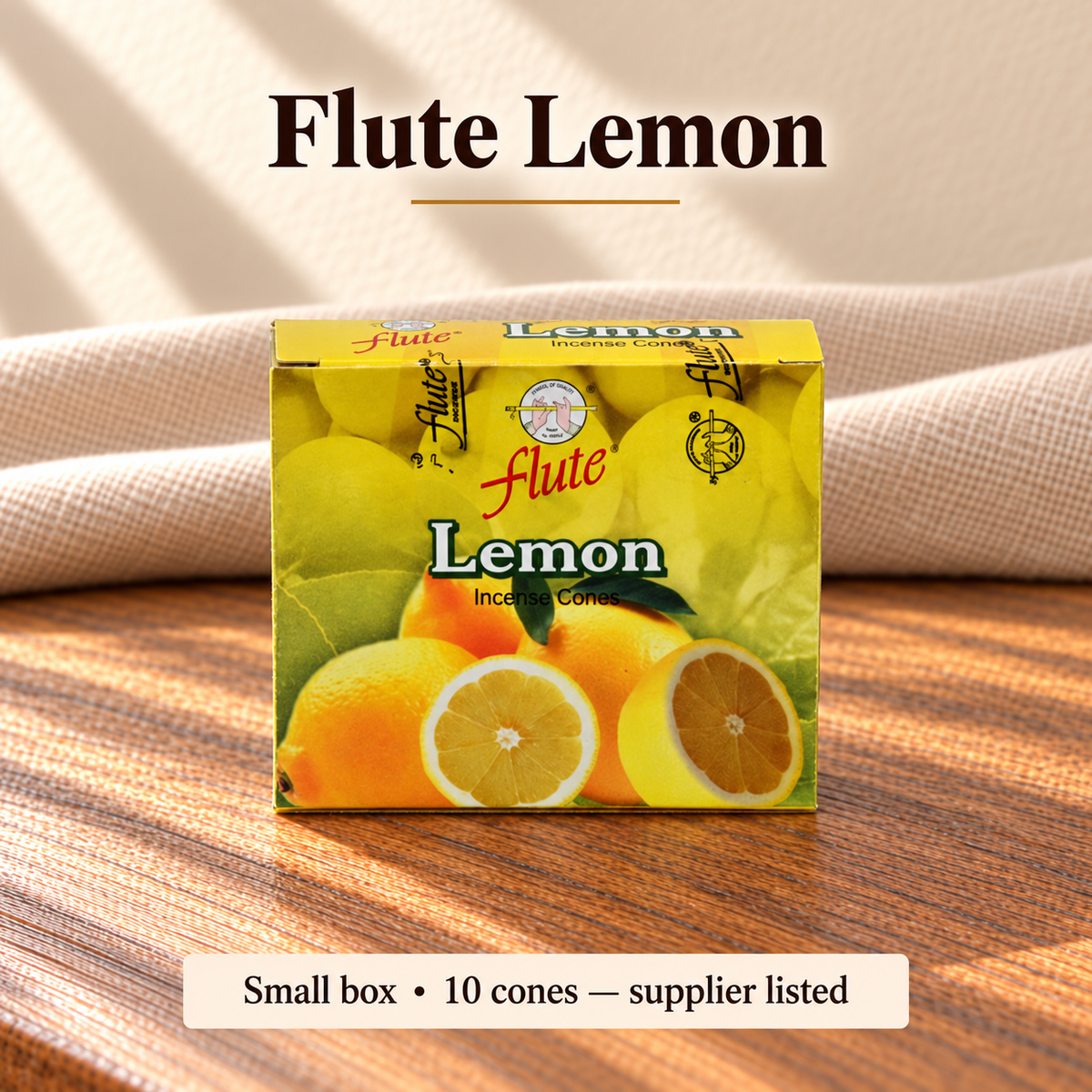 Flute Lemon — small box, 10 cones supplier listed