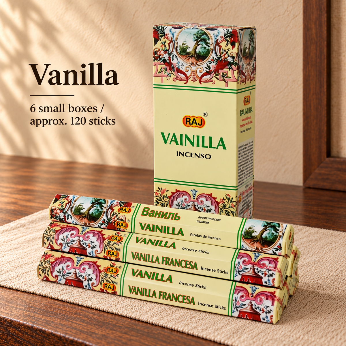 TB7101159486-19 | Vanilla | 6 small boxes / approx. 120 sticks