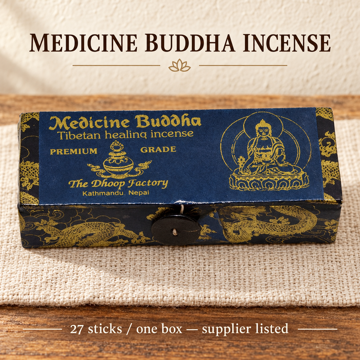 Medicine Buddha | 27 sticks — supplier listed