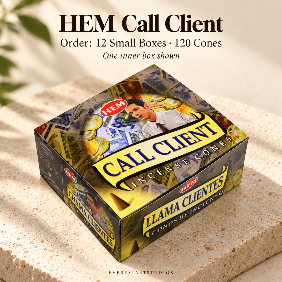 HEM Call Client, selected order12smallboxes120regularcones; one inner box shown