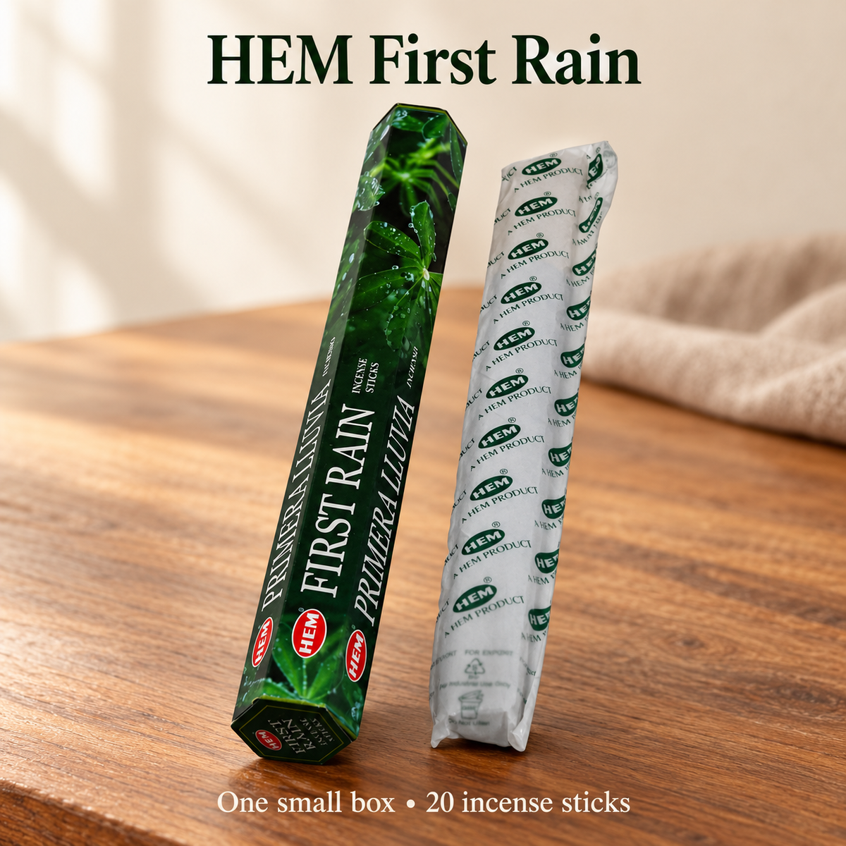 HEM First Rain Incense Sticks — Small Box or 120-Stick Carton — variant-01