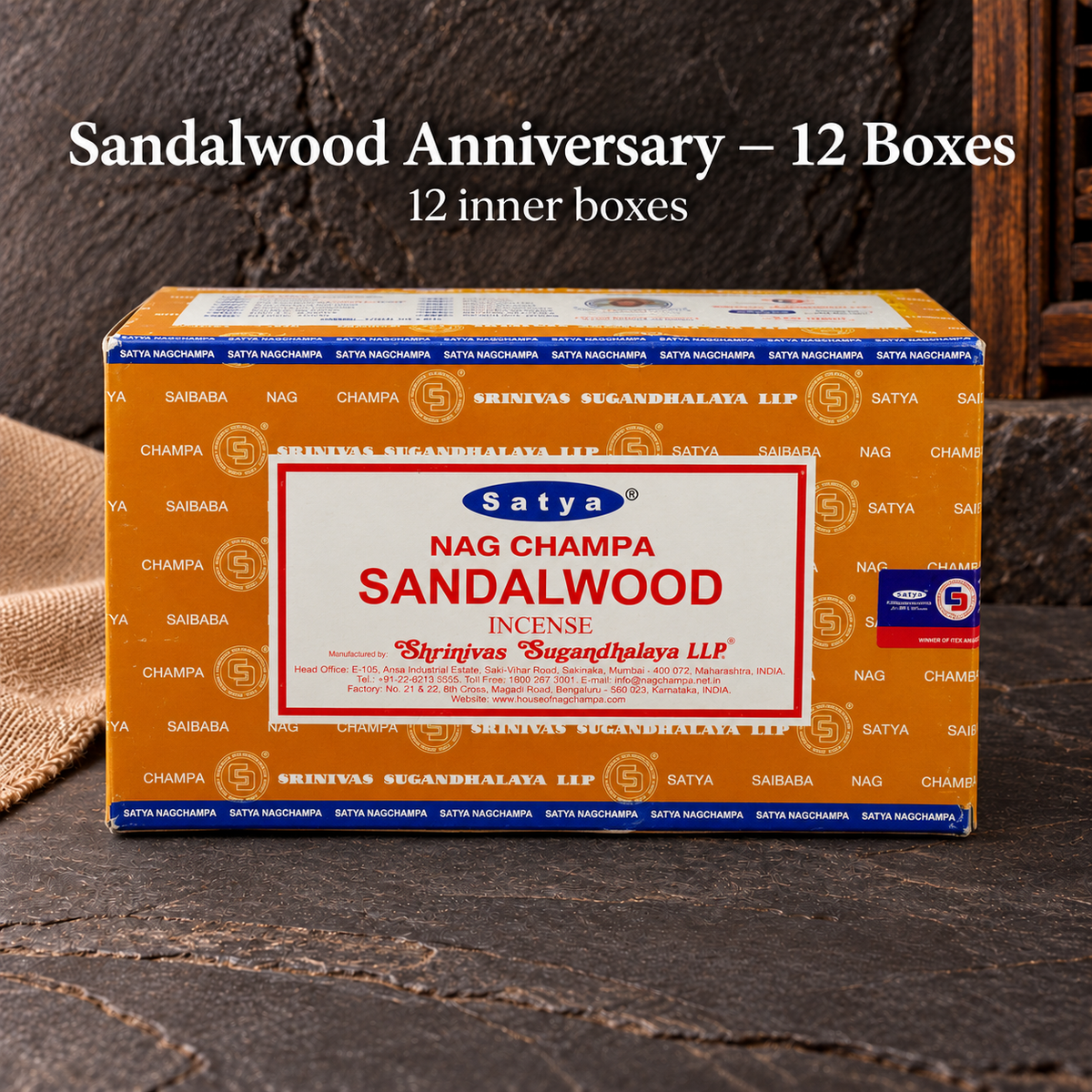 TB724661638286-03 | Source-matched Satya incense packaging
