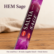 HEM Sage Incense Sticks — 20-Stick Small Box & 120-Stick Carton | variant-01